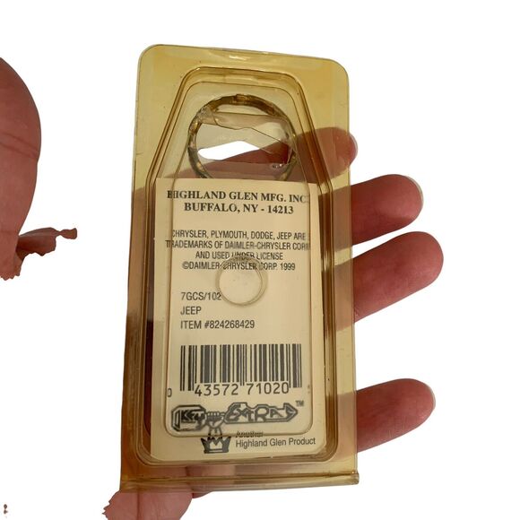 Vintage JEEP Key Ring Highland Glen Mfg. Inc. USA NOS Red Blue Black - Picture 4 of 4